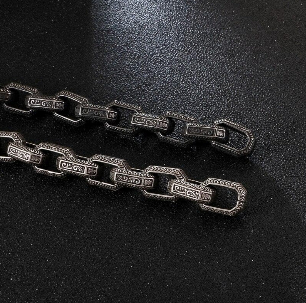 13mm wide, Unique Vintage Artistry Ancient Oxidized Bracelet | 925 Sterling Silver Bracelet | Men's Jewelry | With Certificate of Authenticity and 925 Hallmark - Image 7