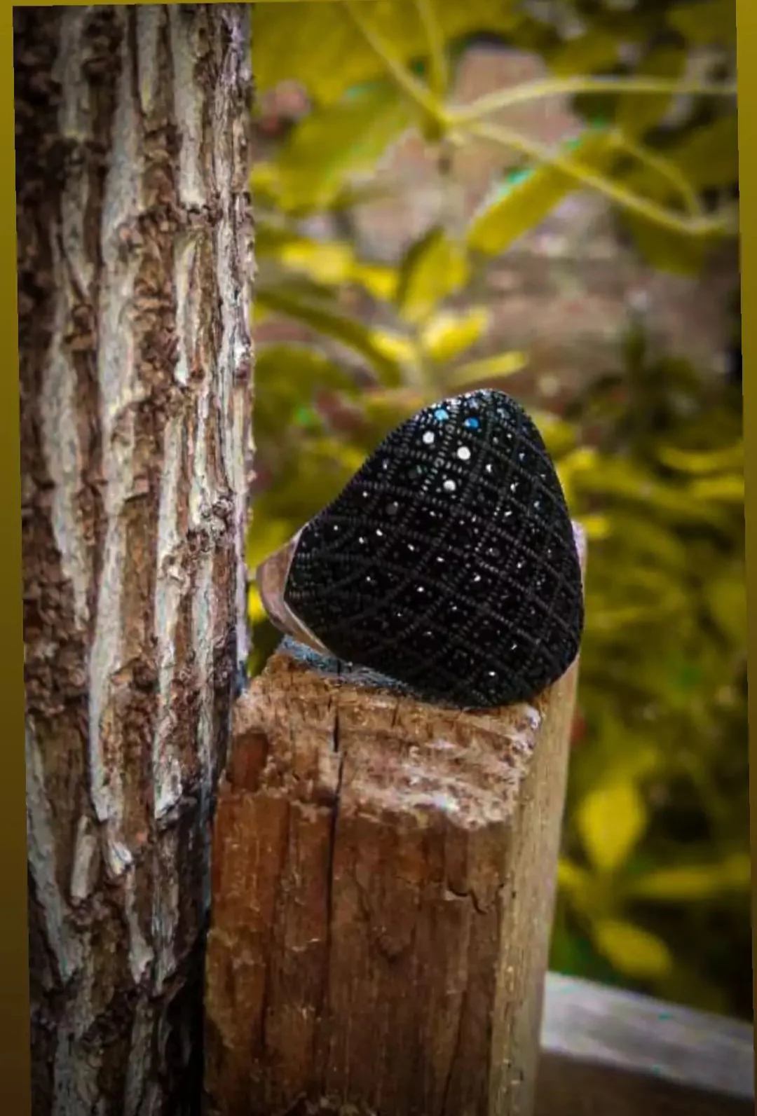 RARE PRINCE by CARAT SUTRA | Unique Turkish Style Oxidised Silver Ring with Black Zircon| 925 Sterling Silver Oxidized Ring | Men's Jewelry | With Certificate of Authenticity and 925 Hallmark - Image 4