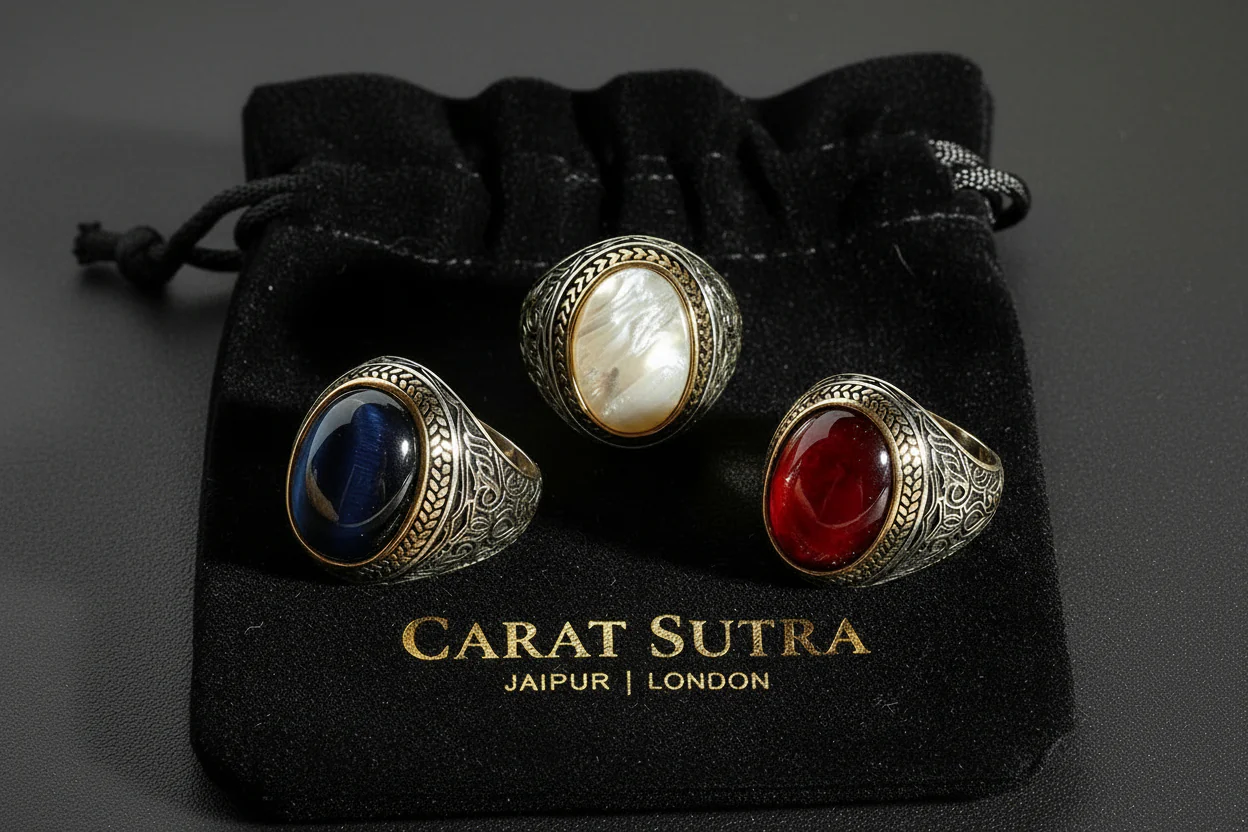 RARE PRINCE by CARAT SUTRA | Unique Turkish Style Ring with Natural Pearl | 925 Sterling Silver Oxidized Ring | Men's Jewelry | With Certificate of Authenticity and 925 Hallmark - Image 3