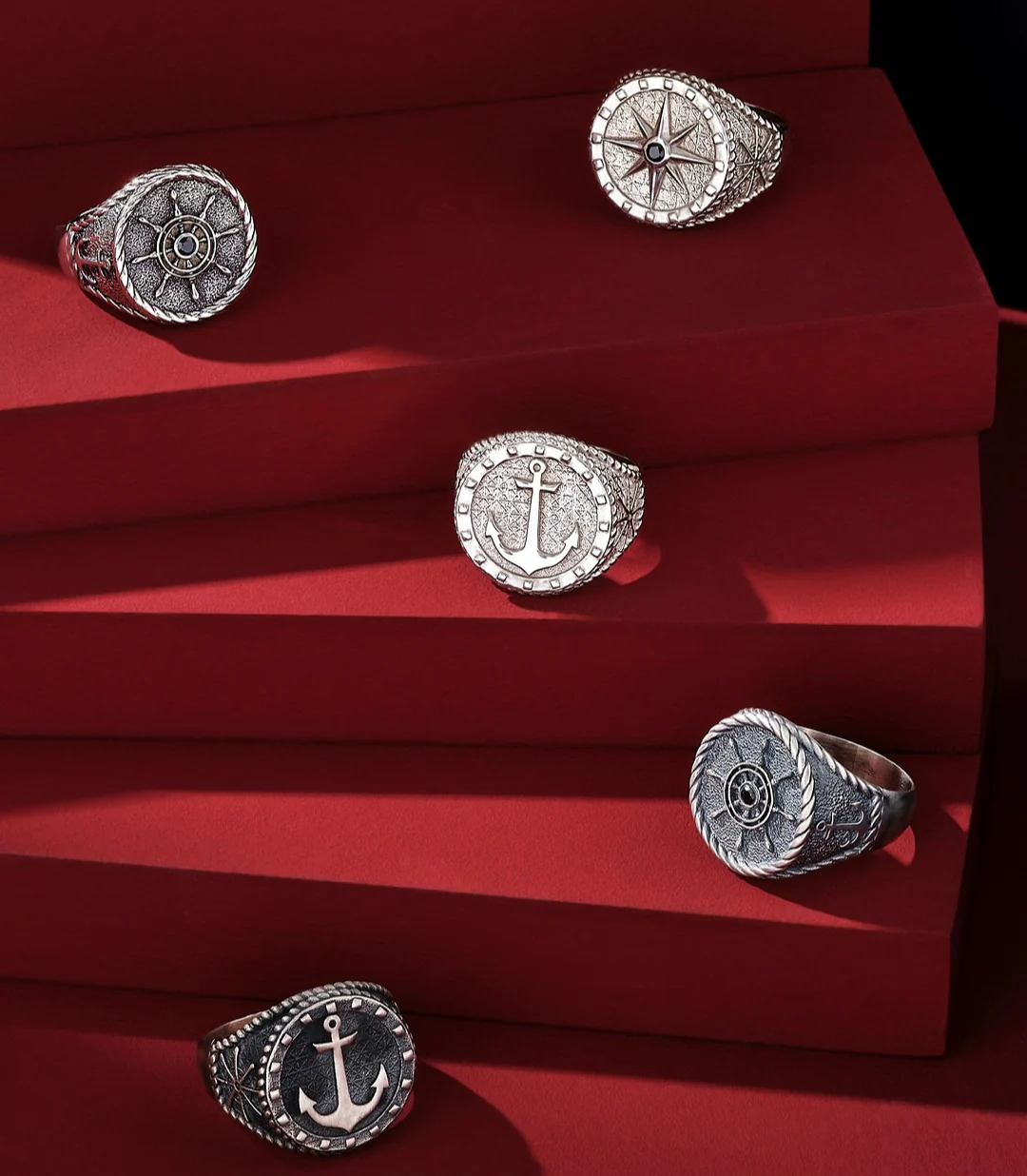 RARE PRINCE by CARAT SUTRA | Exclusive Signet Style Compass Ring, Sterling Silver 925 Ring | Jewellery for Men| With Certificate of Authenticity and 925 Hallmark - Image 8