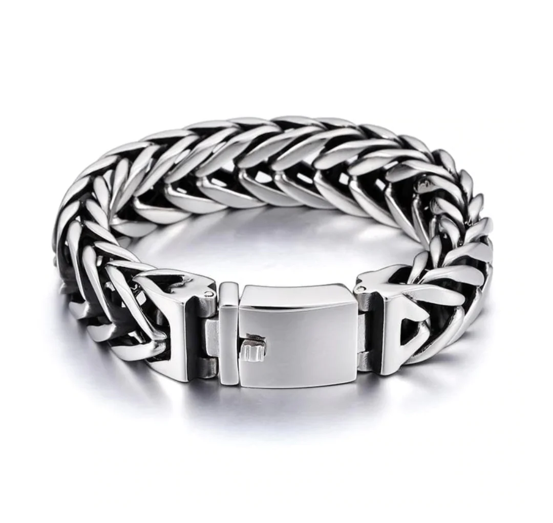 18mm wide Unique Retro Masculina High Polished V link Bracelet for Men | 925 Sterling Silver Bracelet | With Certificate of Authenticity and 925 Hallmark - Image 5