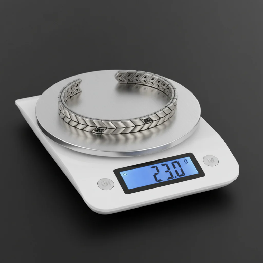 V linked Adjustable Cuff Style Bangle/kadaa/Handcuff | 925 Sterling Silver Bracelet | With Certificate of Authenticity and 925 Hallmark - Image 4