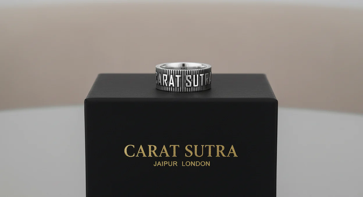 Exclusive CARAT SUTRA Band Ring, Oxidized Sterling Silver 925 Ring | With Certificate of Authenticity and 925 Hallmark - Image 5