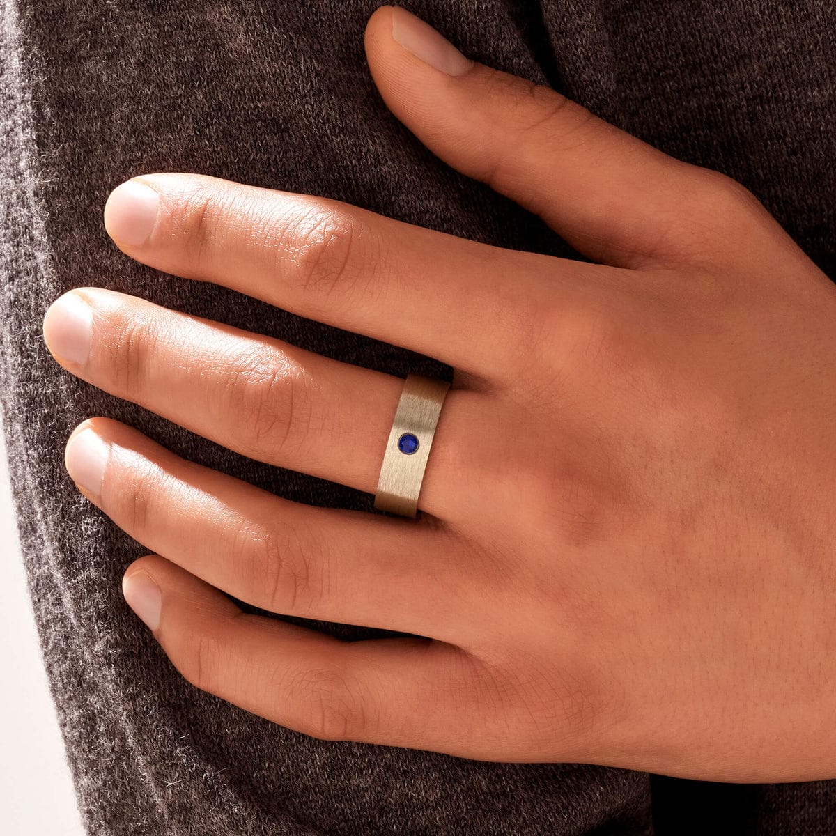 Exclusive Classic Band Ring for Men, Brush Matt-Finish, Sterling Silver 925 Ring | Jewellery for Men| With Certificate of Authenticity and 925 Hallmark - Image 2