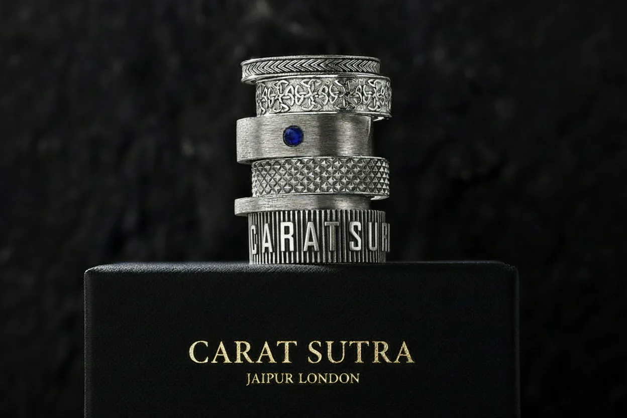 Exclusive CARAT SUTRA Band Ring, Oxidized Sterling Silver 925 Ring | With Certificate of Authenticity and 925 Hallmark - Image 4