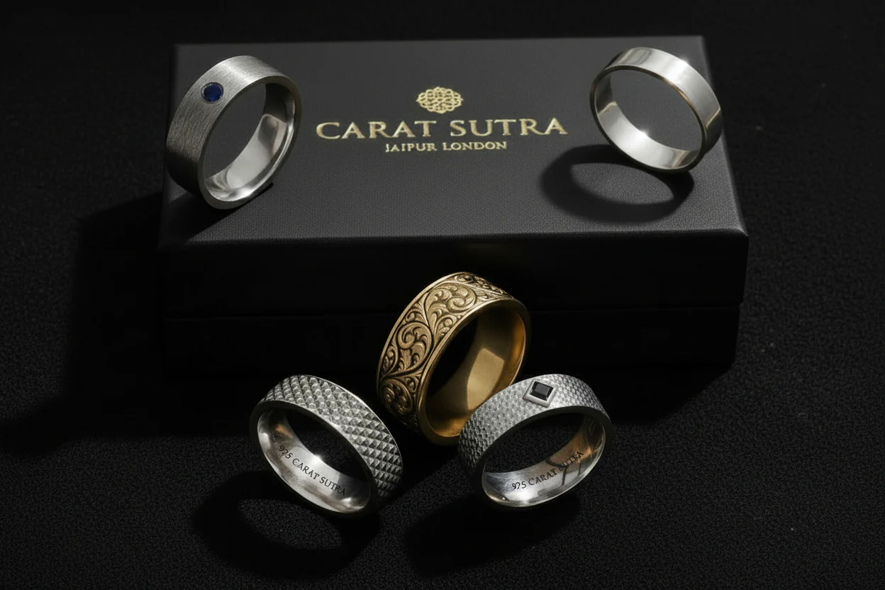 Exclusive Classic Band Ring for Men, Brush Matt-Finish, Sterling Silver 925 Ring | Jewellery for Men| With Certificate of Authenticity and 925 Hallmark - Image 5