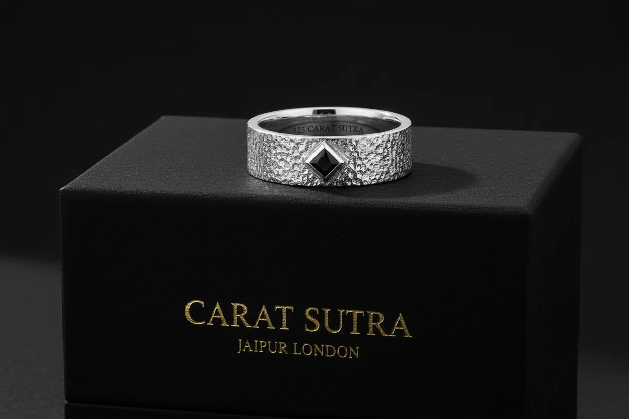 4mm wide Hammered Classic Band Ring for Men, Brush Matt-Finish, Sterling Silver 925 Ring | Jewellery for Men| With Certificate of Authenticity and 925 Hallmark - Image 6