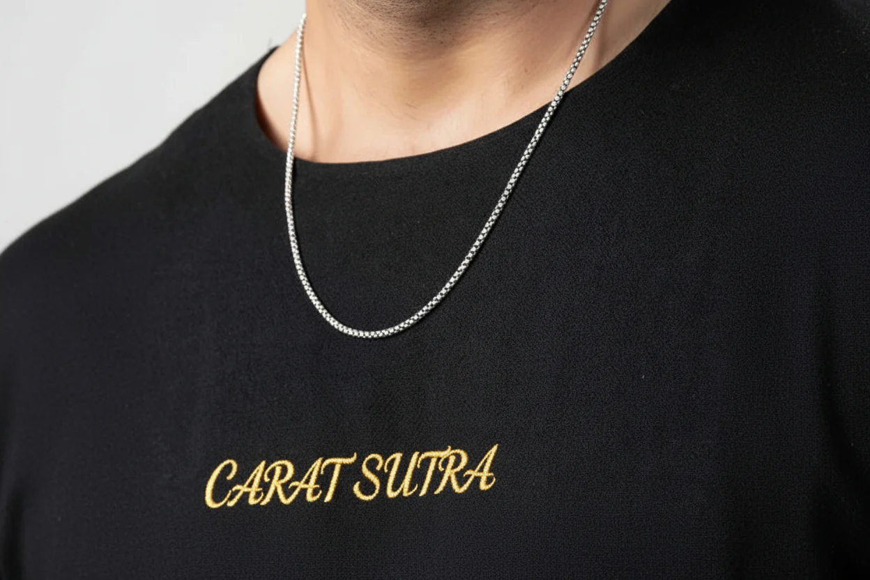 Minimalist Solid 3mm Box Chain | 925 Sterling Silver Chain | Men's Jewelry | With Certificate of Authenticity and 925 Hallmark - Image 3