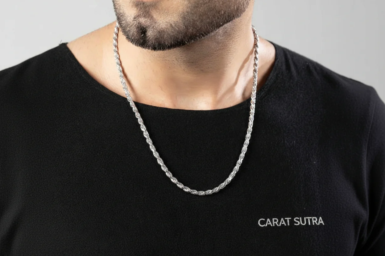 Minimalist Solid 4mm Rope Chain | 925 Sterling Silver Chain | Men's Jewelry | With Certificate of Authenticity and 925 Hallmark - Image 2