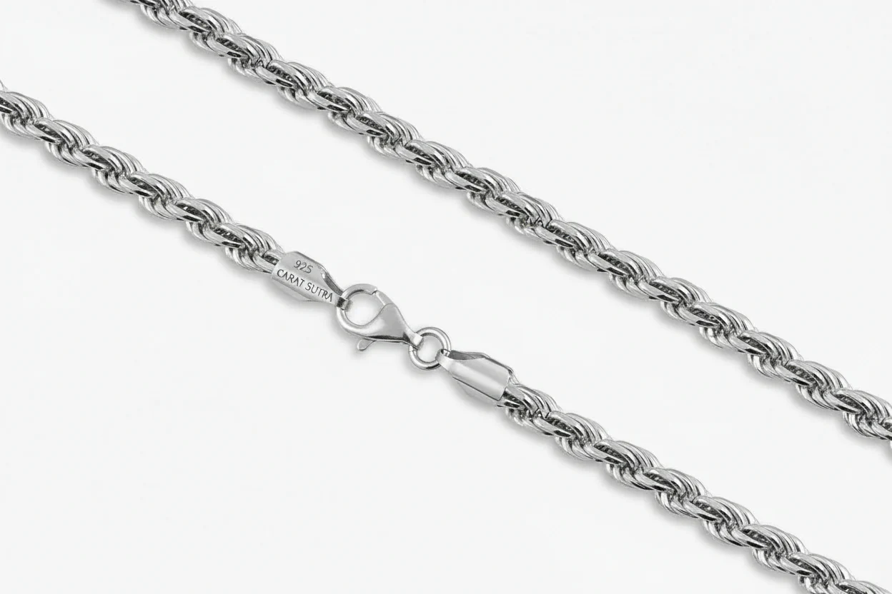 Minimalist Solid 4mm Rope Chain | 925 Sterling Silver Chain | Men's Jewelry | With Certificate of Authenticity and 925 Hallmark - Image 5