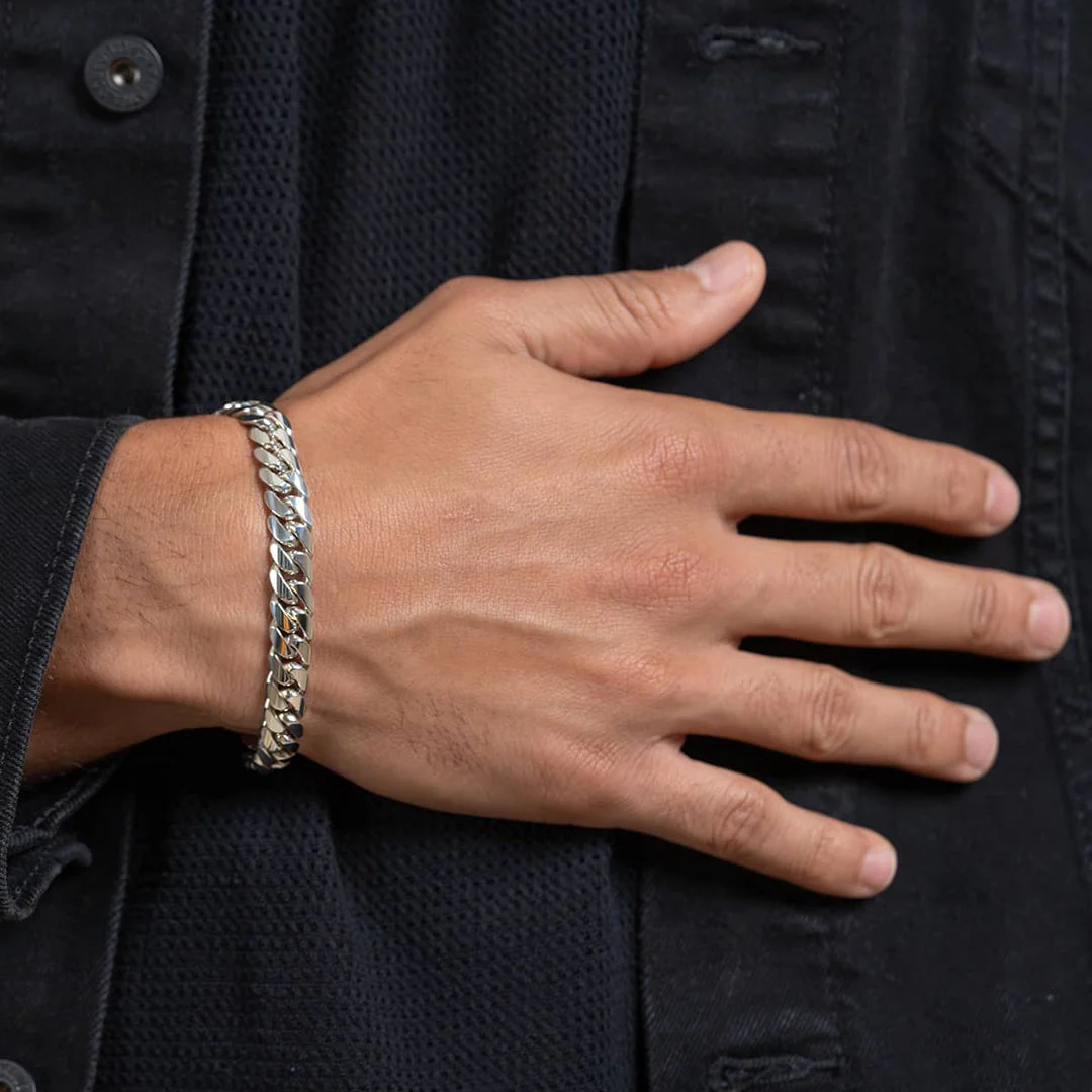 10mm Wide Solid Miami Cuban Link Bracelet | 925 Sterling Silver Bracelet | With Certificate of Authenticity and 925 Hallmark - Image 4