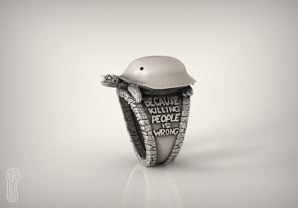 RARE PRINCE by CARAT SUTRA | Antique Designed Turtle Ring | 925 Sterling Silver Oxidized Ring | Men's Jewelry | With Certificate of Authenticity and 925 Hallmark - Image 4