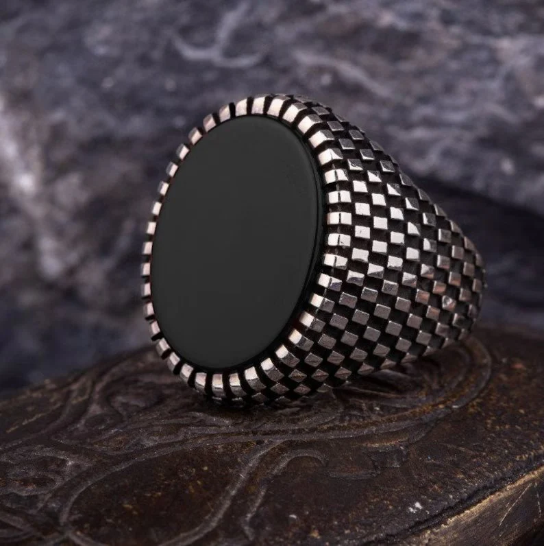 RARE PRINCE by CARAT SUTRA | Classic Signet Ring with Natural Black Onyx | 925 Sterling Silver Ring | Men's Jewelry | With Certificate of Authenticity and 925 Hallmark - Image 6