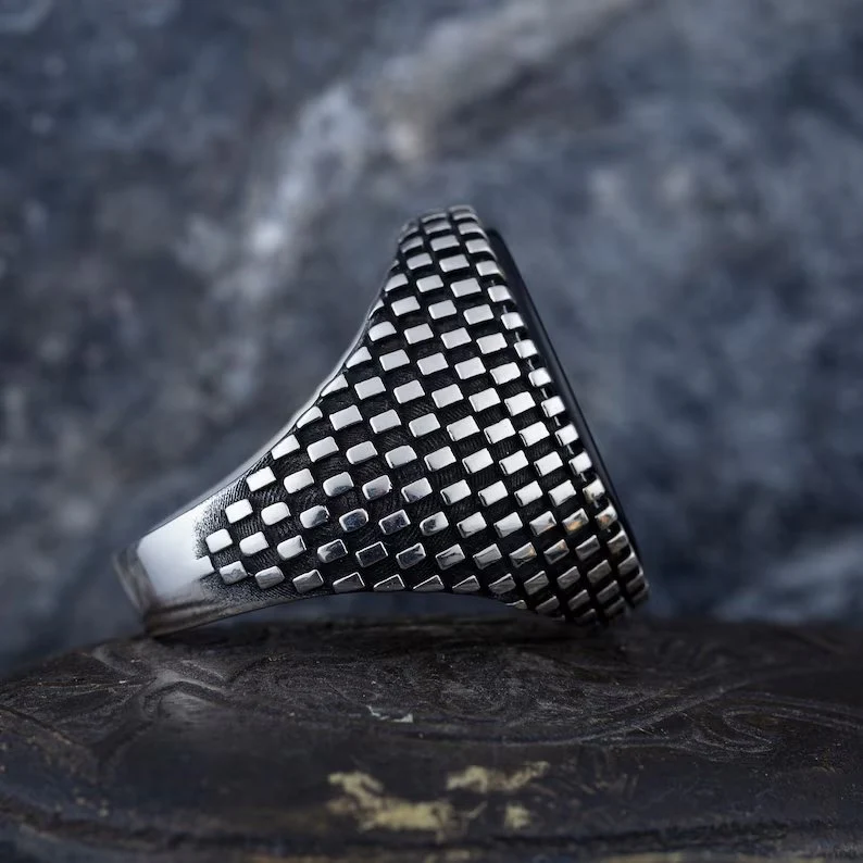 RARE PRINCE by CARAT SUTRA | Classic Signet Ring with Natural Black Onyx | 925 Sterling Silver Ring | Men's Jewelry | With Certificate of Authenticity and 925 Hallmark - Image 7