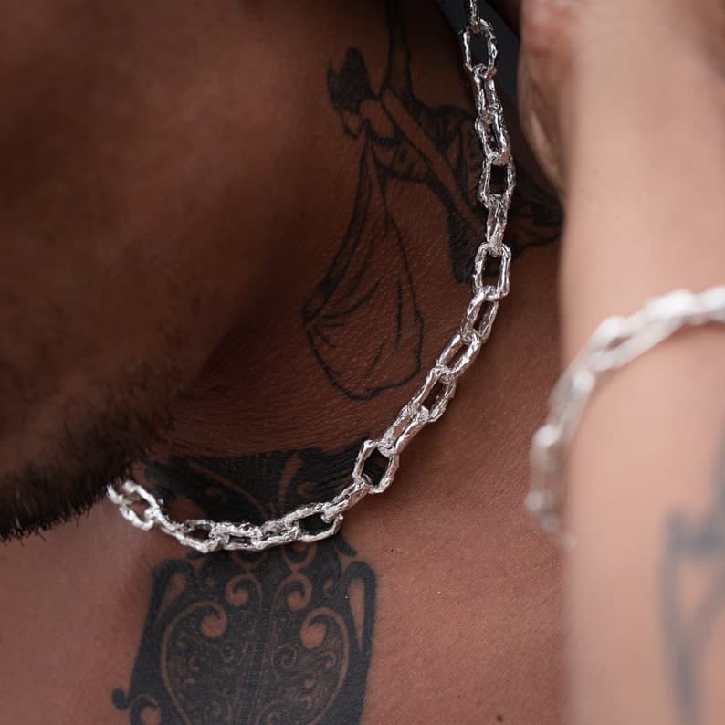 Unique Hammered Box type Handmade Solid Chain | 925 Sterling Silver Chain | With Certificate of Authenticity and 925 Hallmark - Image 5