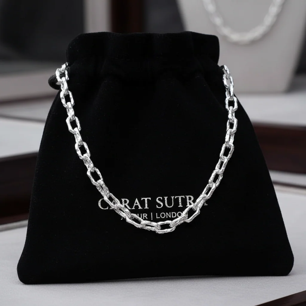 Unique Hammered Box type Handmade Solid Chain | 925 Sterling Silver Chain | With Certificate of Authenticity and 925 Hallmark - Image 6