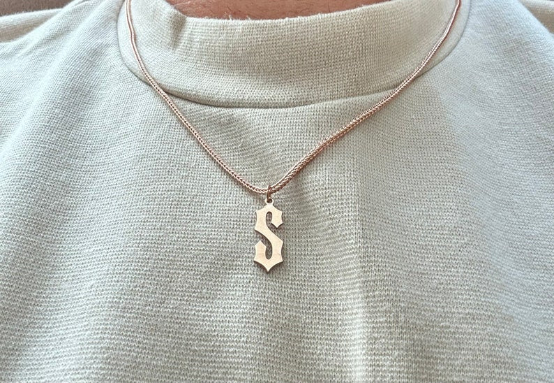 RARE PRINCE by CARAT SUTRA | Minimalist Solid 4mm Handmade Chain with Custom Name Initial (Rhodium Plated) | 925 Sterling Silver Chain | Men's Jewelry | With Certificate of Authenticity and 925 Hallmark - Image 2