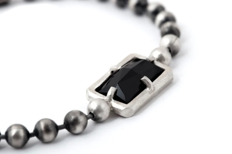 RARE PRINCE by CARAT SUTRA |  Natural Black Onyx Bracelet for Men | 925 Sterling Silver Bracelet | Men's Jewelry | With Certificate of Authenticity and 925 Hallmark - Image 5