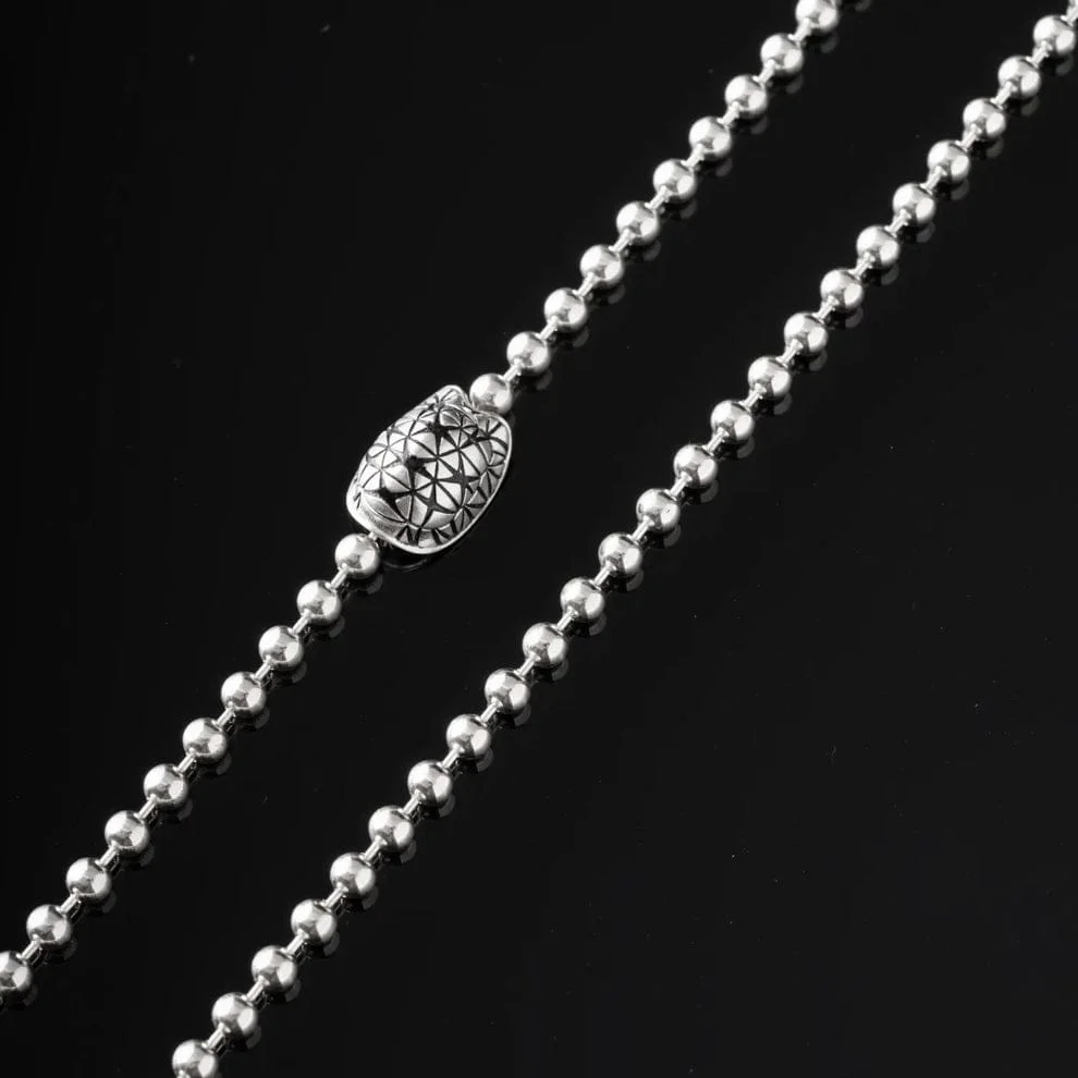 RARE PRINCE by CARAT SUTRA | 4mm Tortoise Ball Chain | 925 Sterling Silver Chain | With Certificate of Authenticity and 925 Hallmark - Image 5