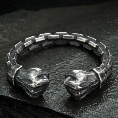 RARE PRINCE by CARAT SUTRA | Unique 925 Silver Oxidized Fists Cuff | Bracelet for Men | 925 Sterling Silver Cuff | Men's Jewelry | With Certificate of Authenticity and 925 Hallmark - Image 2