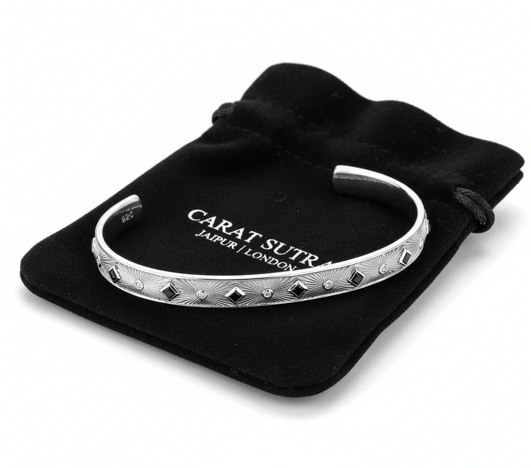 Exclusive Adjustable Sunbeam Cuff Style Bangle/kadaa/Handcuff | 925 Sterling Silver Bracelet | With Certificate of Authenticity and 925 Hallmark - Image 3