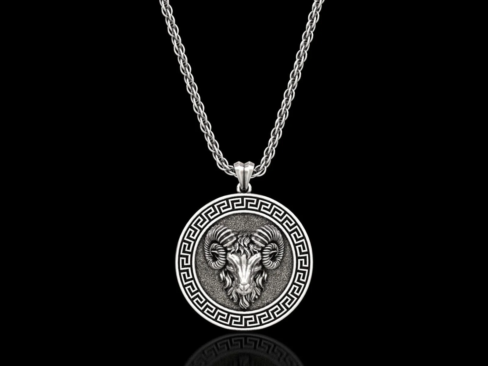 RARE PRINCE by CARAT SUTRA | Unique Designed Pendant for Aries Zodiac for Men | 925 Sterling Silver Oxidized Pendant | Men's Jewelry | With Certificate of Authenticity and 925 Hallmark