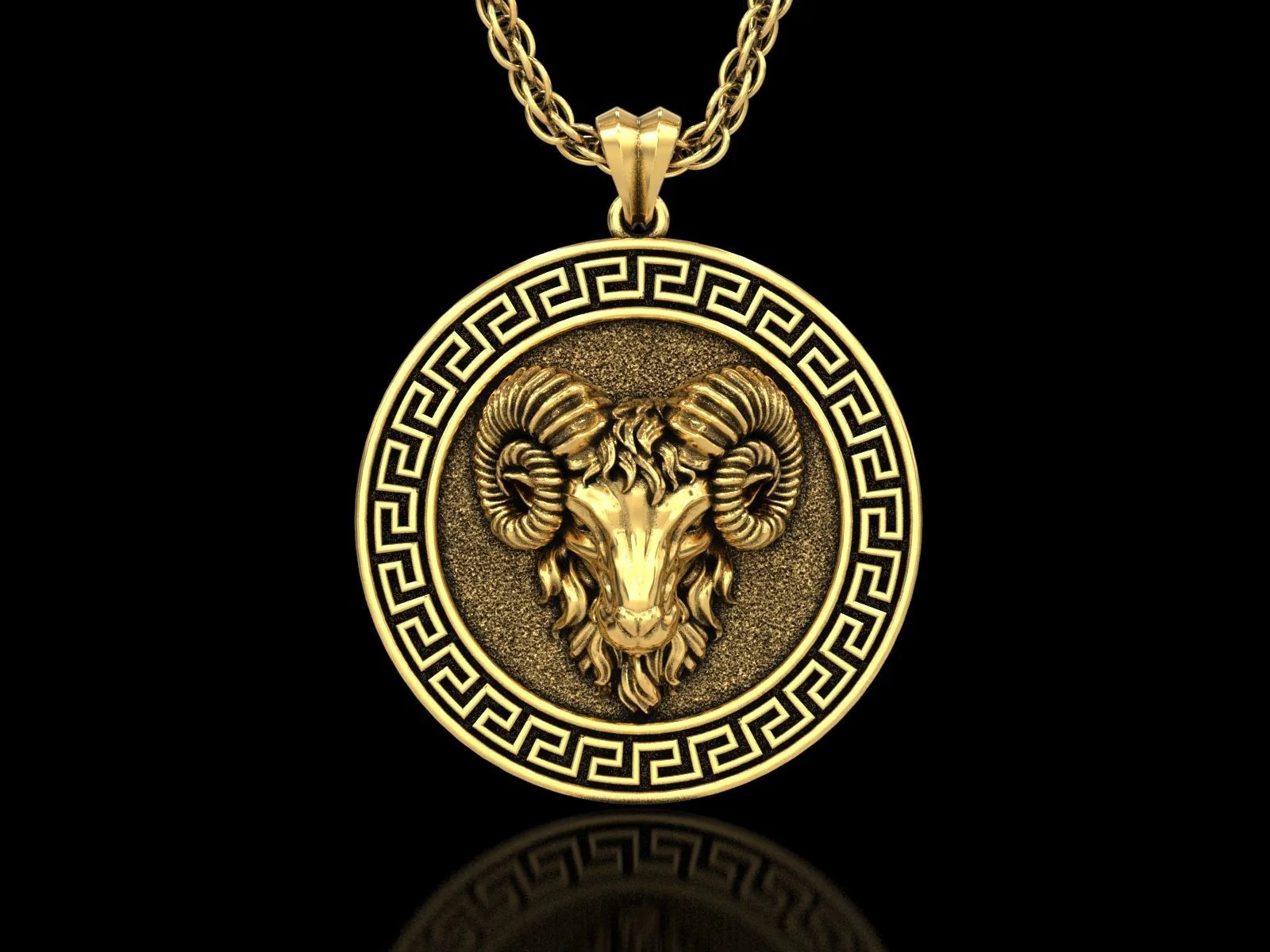 RARE PRINCE by CARAT SUTRA | Unique Designed Pendant for Aries Zodiac for Men | 925 Sterling Silver Oxidized Pendant | Men's Jewelry | With Certificate of Authenticity and 925 Hallmark - Image 3