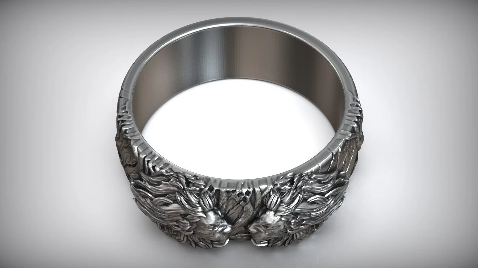 RARE PRINCE by CARAT SUTRA | Unique Designed Band Ring with Lion | 925 Sterling Silver Oxidized Ring | Men's Jewelry | With Certificate of Authenticity and 925 Hallmark - Image 6