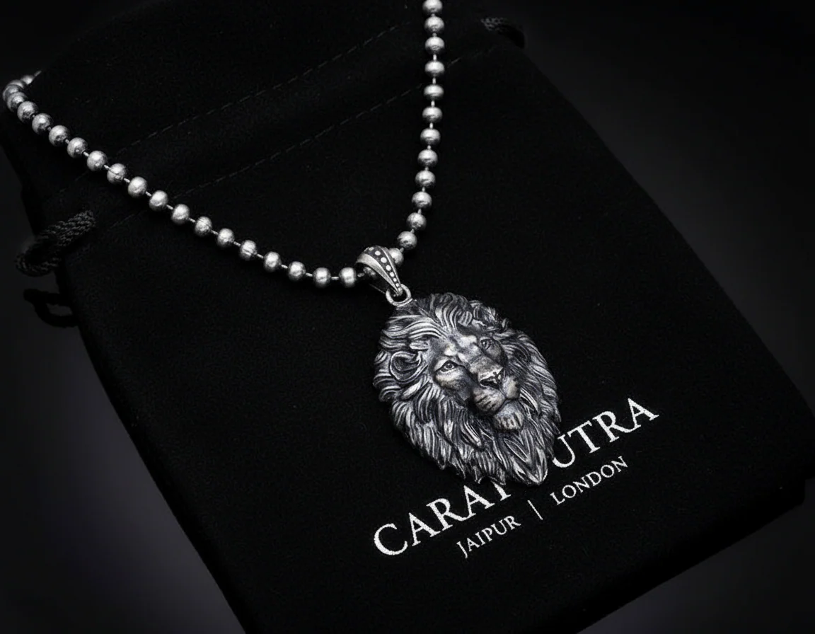 Unique Designed Lion Pendant for Men | 925 Sterling Silver Oxidized Pendant | Men's Jewelry | With Certificate of Authenticity and 925 Hallmark - Image 3