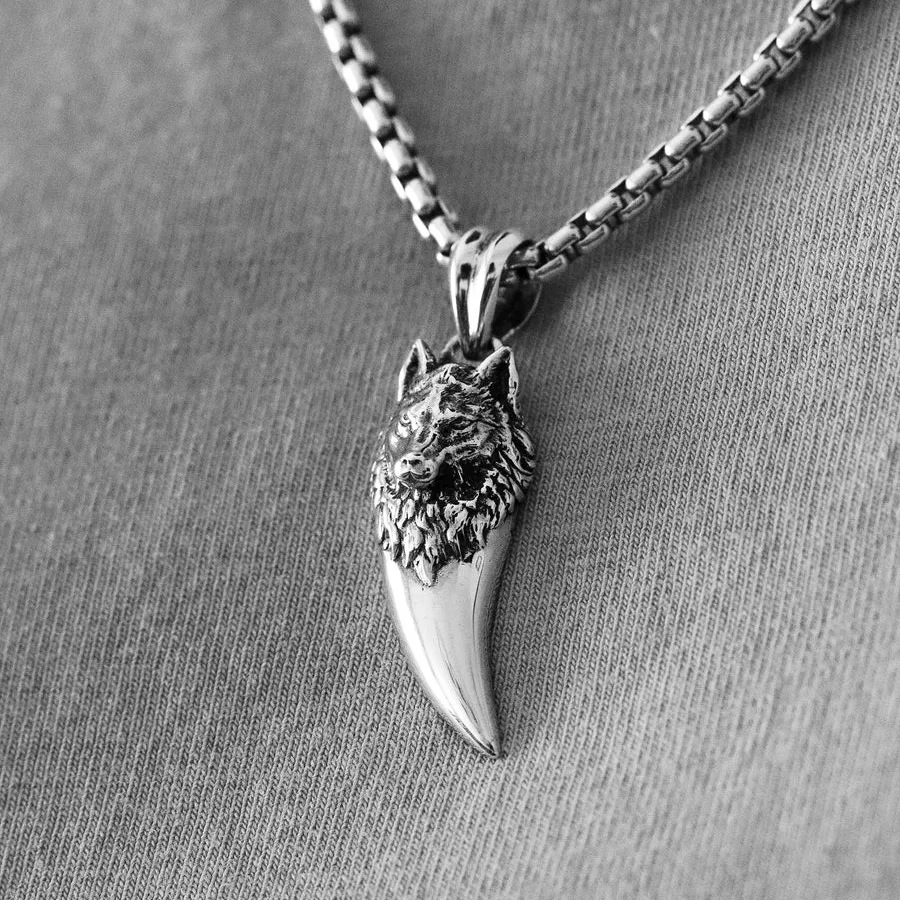 RARE PRINCE by CARAT SUTRA | Unique Designed Wolf Nail Pendant for Men | 925 Sterling Silver Oxidized Pendant | Men's Jewelry | With Certificate of Authenticity and 925 Hallmark - Image 2