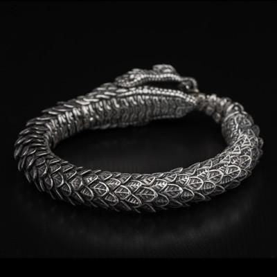 12mm wide, Unique Oxidized Snake Bracelet | 925 Sterling Silver Oxidized Bracelet | Unisex Jewelry | With Certificate of Authenticity and 925 Hallmark - Image 4