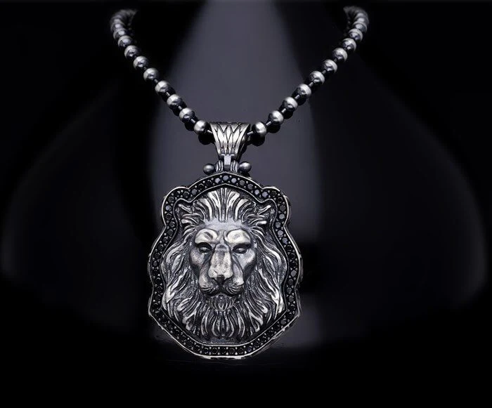 Unique Designed Lion Pendant for Men | 925 Sterling Silver Oxidized Pendant | Men's Jewelry | With Certificate of Authenticity and 925 Hallmark - Image 2