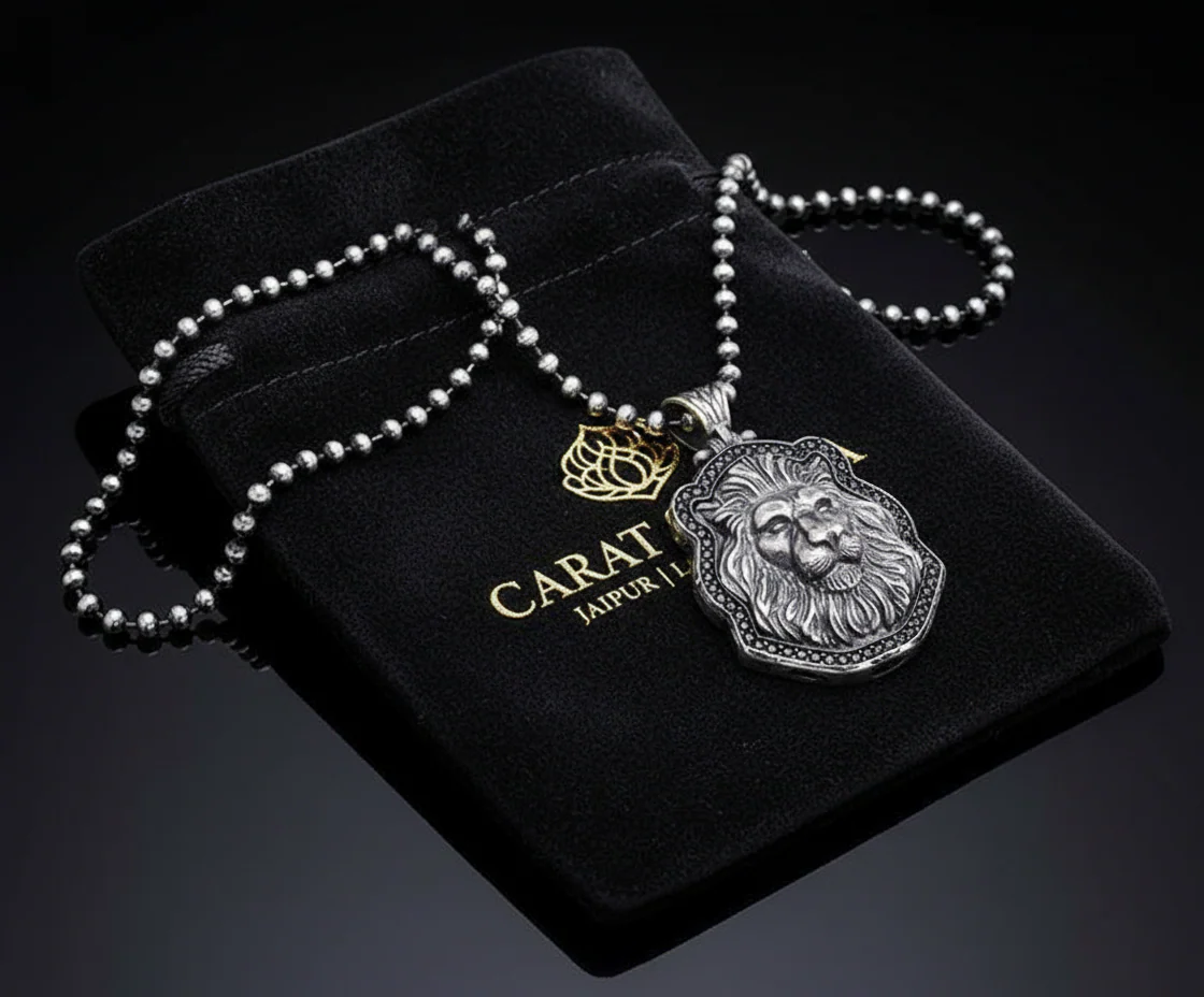 Unique Designed Lion Pendant for Men | 925 Sterling Silver Oxidized Pendant | Men's Jewelry | With Certificate of Authenticity and 925 Hallmark - Image 4