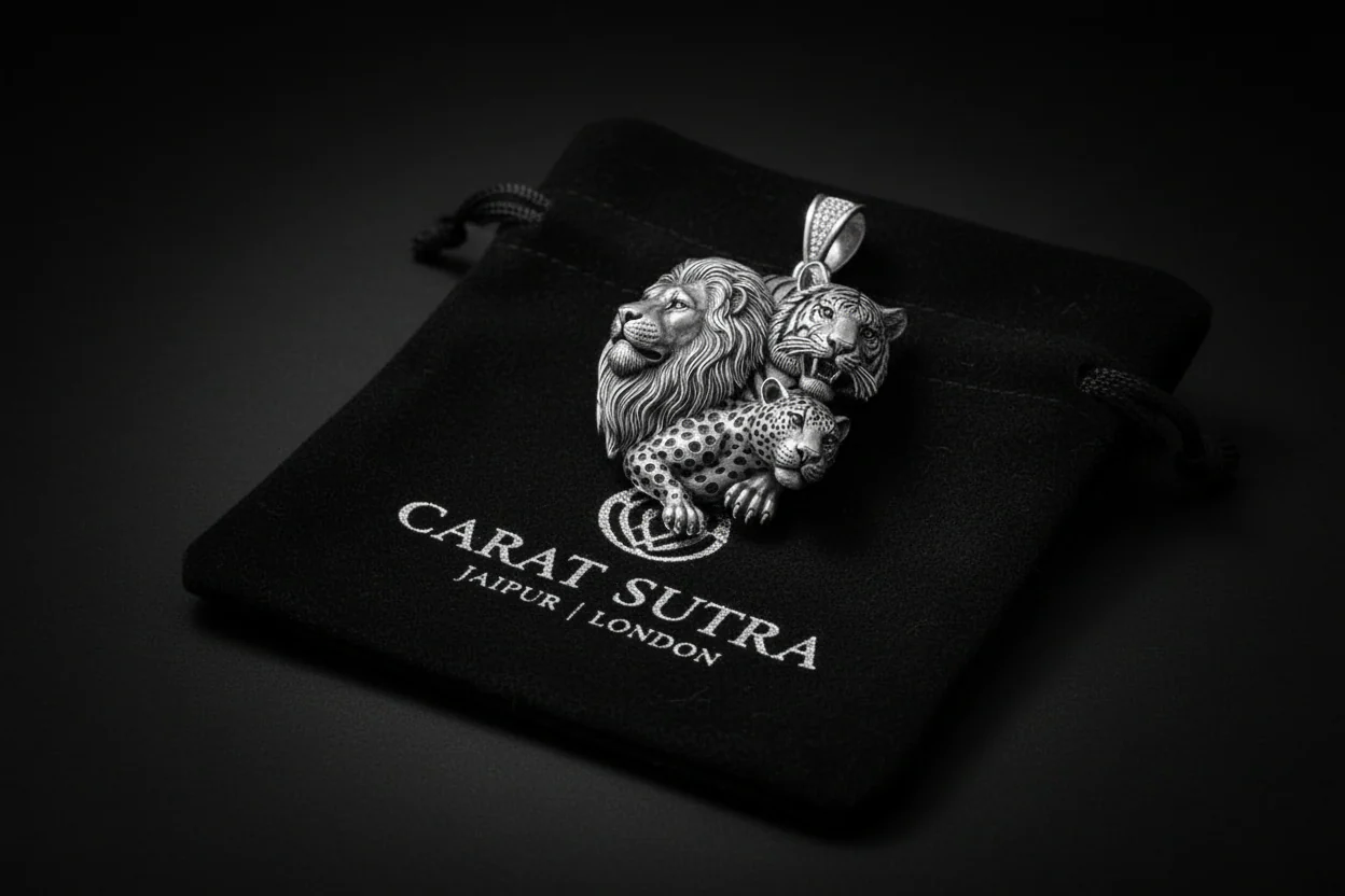 Unique Designed Lion - Tiger - Leopard Pendant for Men | 925 Sterling Silver Oxidized Pendant | Men's Jewelry | With Certificate of Authenticity and 925 Hallmark - Image 4