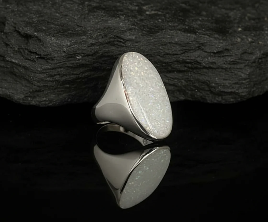Unique Designed Turkish Style Ring with 16ct Oval Fire Australian Opal | 925 Sterling Silver Oxidized Ring | With Certificate of Authenticity and 925 Hallmark - Image 3