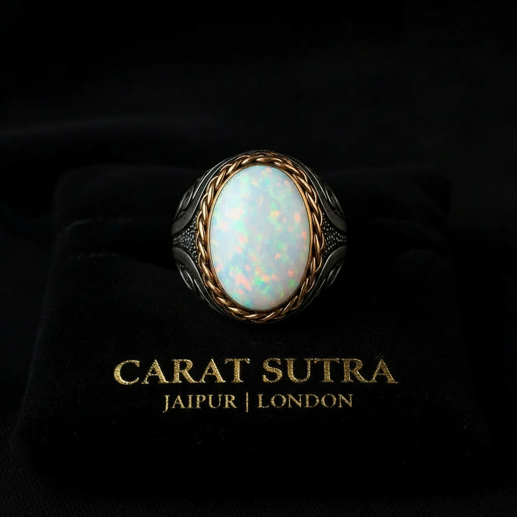 Unique Designed Turkish Style Ring with Excellent quality 12ct Fire Australian Opal | 925 Sterling Silver Oxidized Ring | With Certificate of Authenticity and 925 Hallmark - Image 3