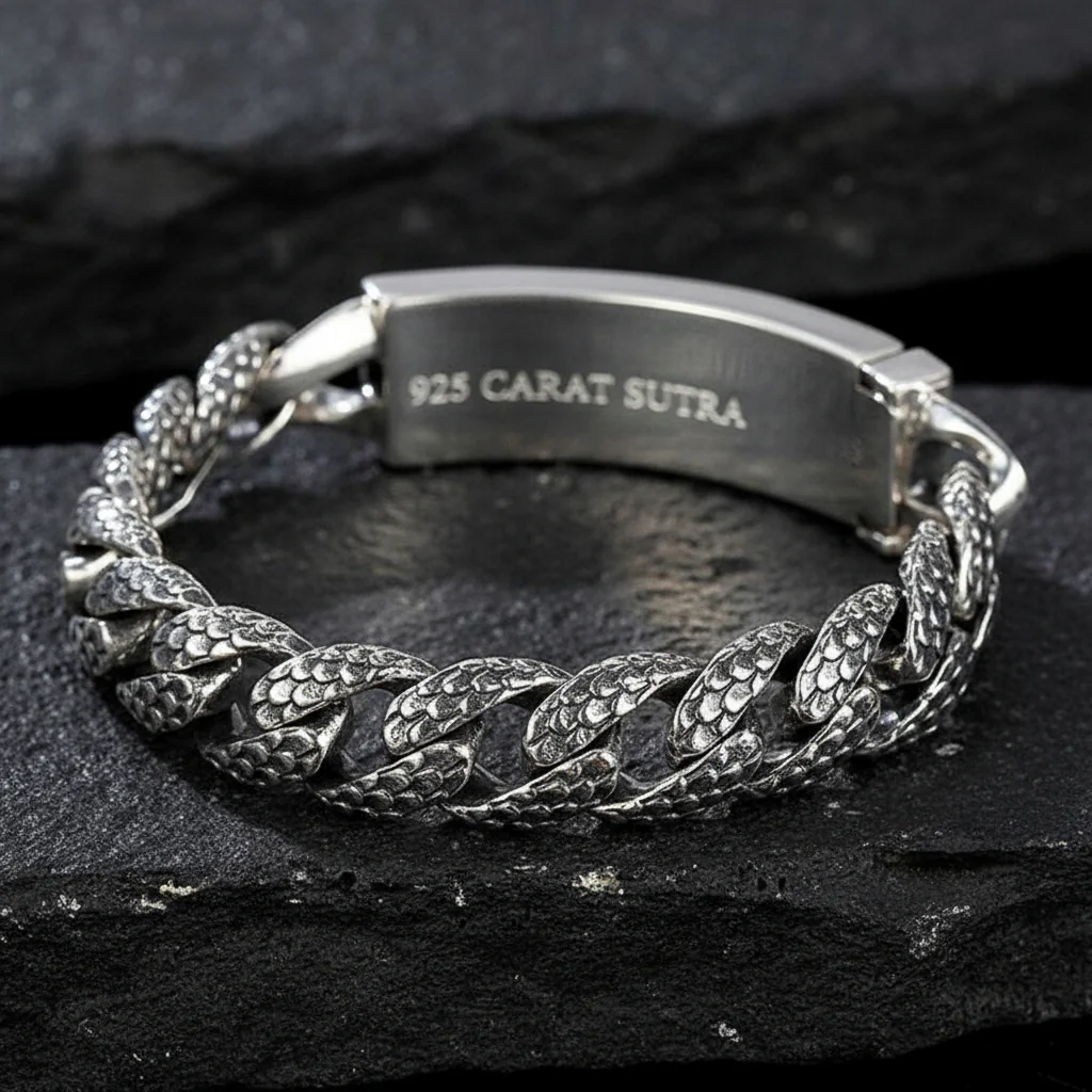 16mm wide Unique Embossed Dragon Bracelet for Men | 925 Sterling Silver Bracelet | With Certificate of Authenticity and 925 Hallmark - Image 3