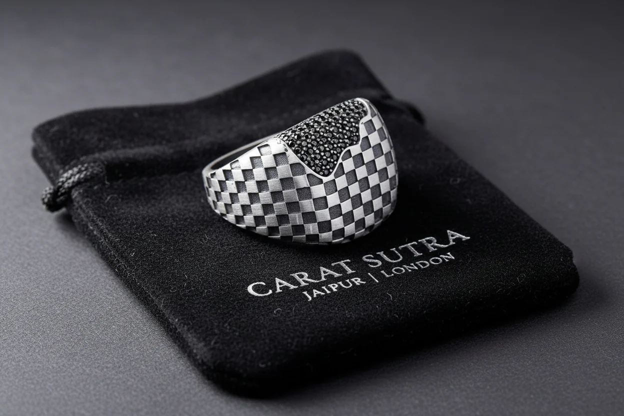 Unique Handmade Turkish Style Ring with Black Zircons | 925 Sterling Silver Oxidized Ring | With Certificate of Authenticity and 925 Hallmark - Image 3