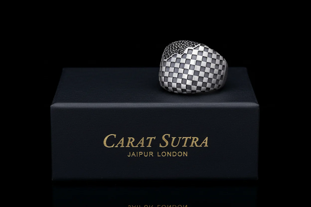 Unique Handmade Turkish Style Ring with Black Zircons | 925 Sterling Silver Oxidized Ring | With Certificate of Authenticity and 925 Hallmark - Image 4