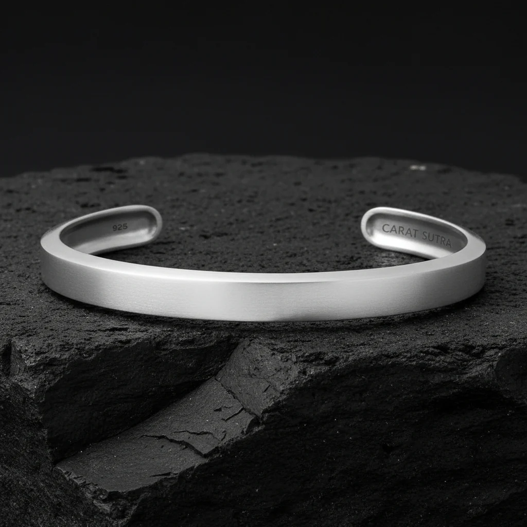 Brush & Matt Finish Adjustable Cuff Style Bangle/kadaa/Handcuff | 925 Sterling Silver Bracelet | With Certificate of Authenticity and 925 Hallmark